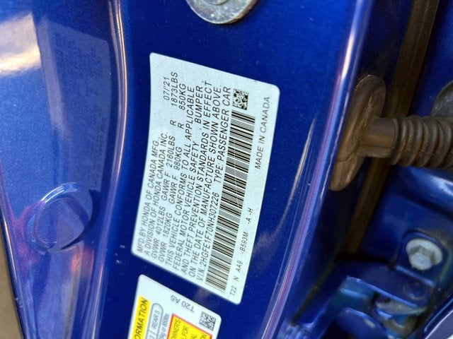 2022 Honda Civic Sedan EX